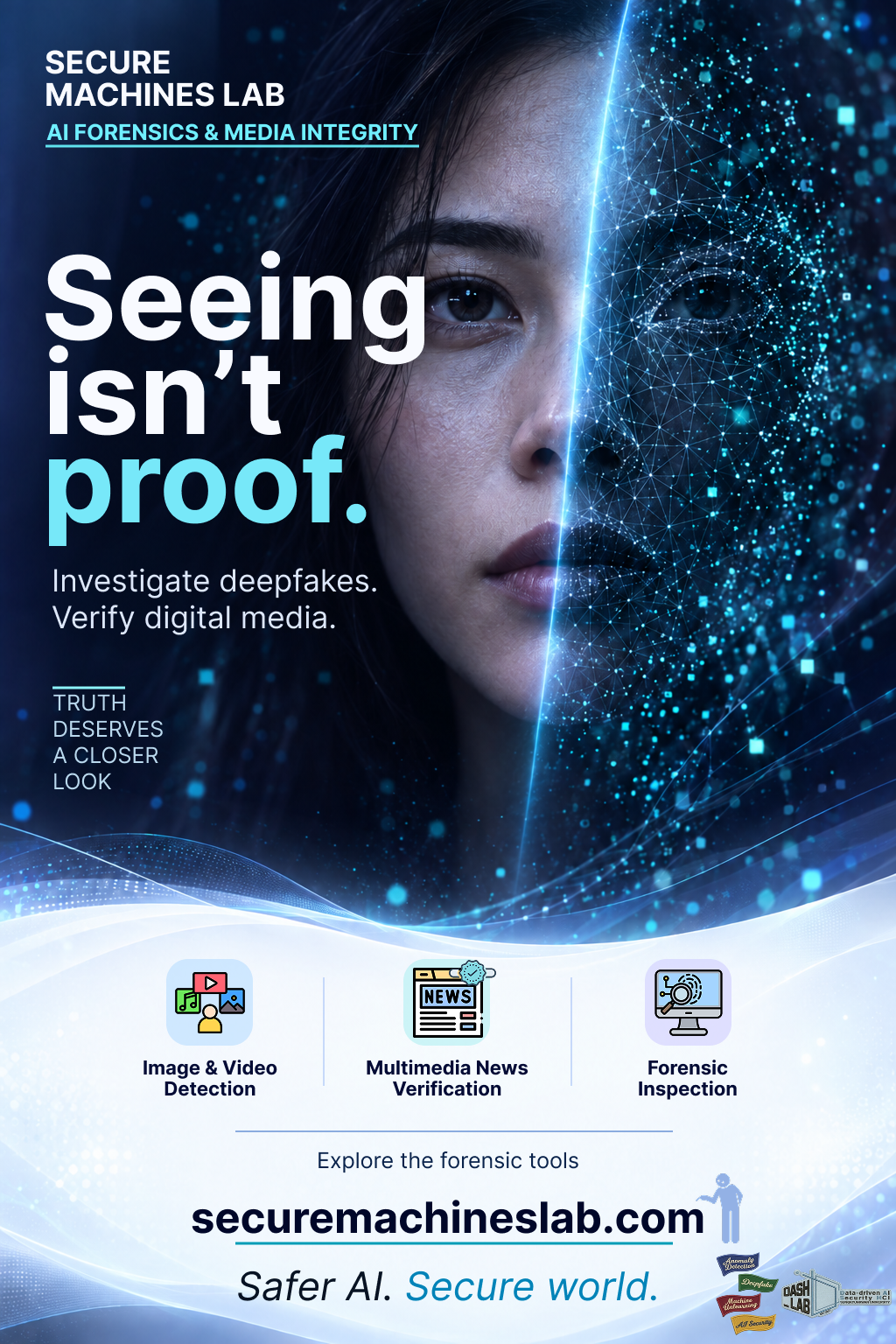 Secure Machines Lab poster AI Forensics & Media Integrity